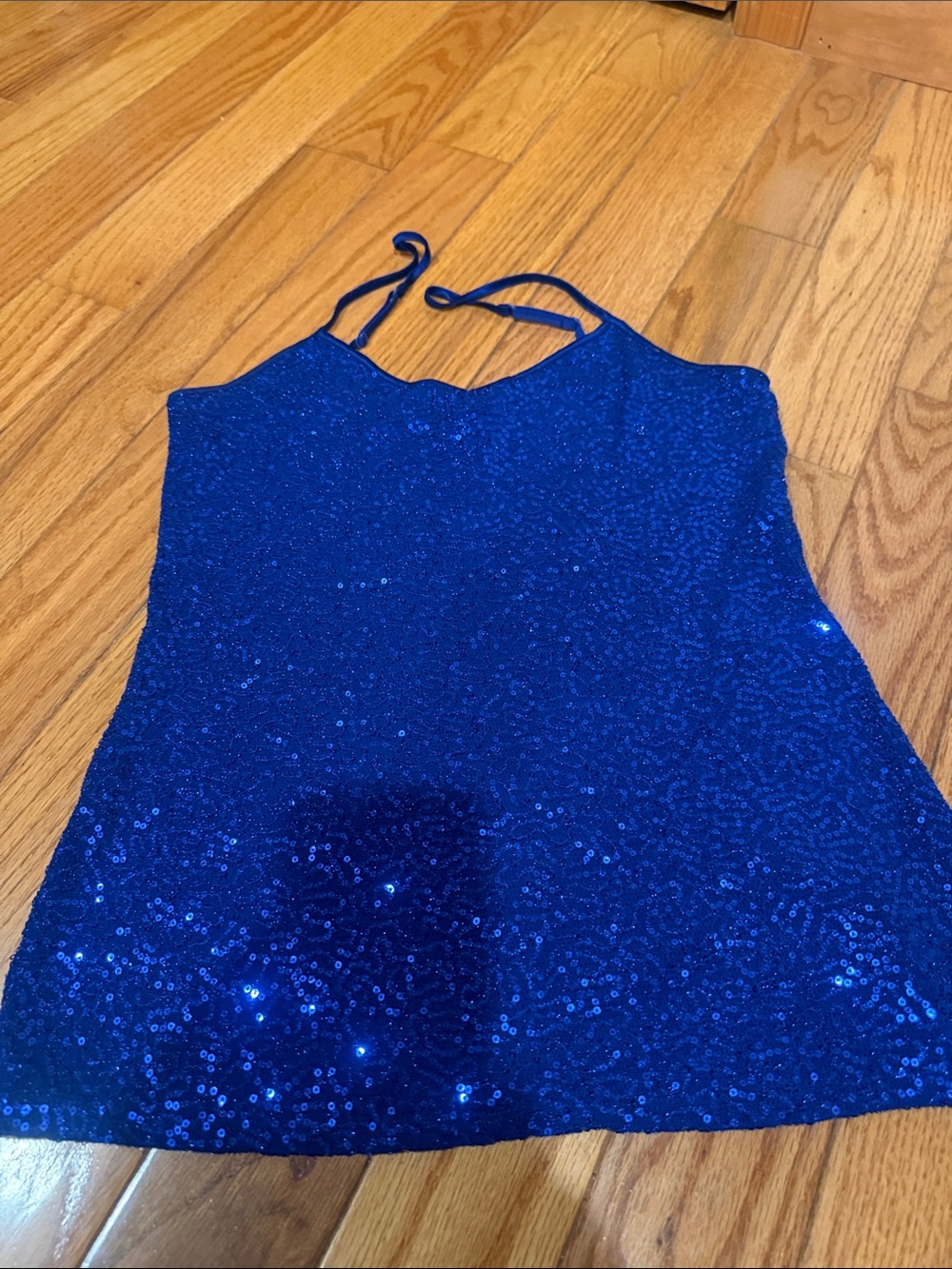 Express Royal Blue Sequin Cami Tank